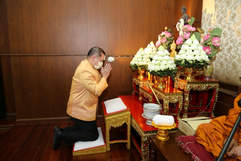 พิธีเจริญพระพุทธมนต์เพื่อความเป็นสิริมงคล เนื่องในโอกาสปีใหม่ พุทธศักราช 2566 ณ สำนักงานการตรวจเงินแผ่นดิน