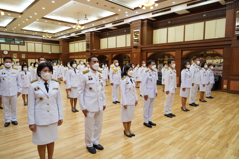 พิธีถวายสัตย์ปฏิญาณเพื่อเป็นข้าราชการที่ดีและพลังของแผ่นดิน ประจำปี 2565 ณ สำนักงานการตรวจเงินแผ่นดิน