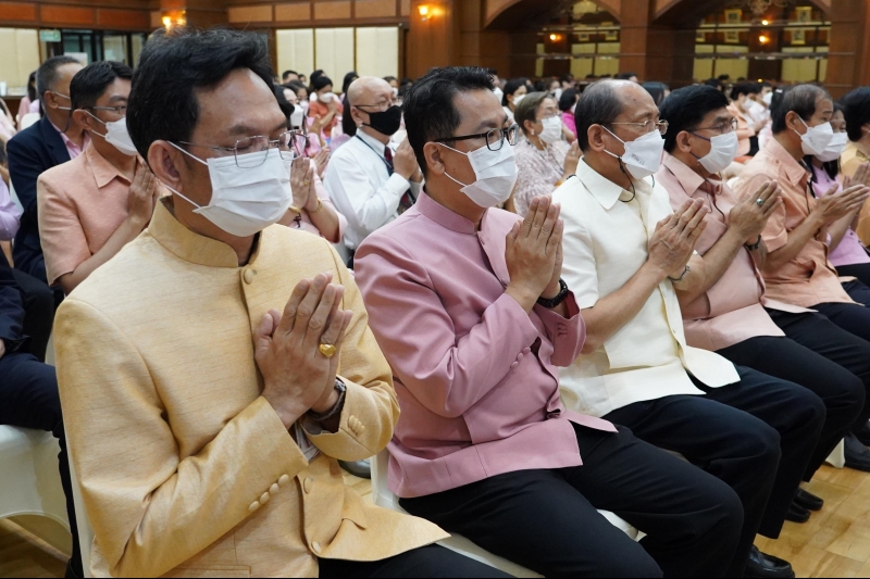 พิธีเจริญพระพุทธมนต์เพื่อความเป็นสิริมงคล เนื่องในโอกาสปีใหม่ พุทธศักราช 2566 ณ สำนักงานการตรวจเงินแผ่นดิน