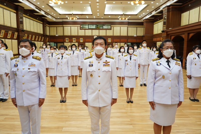 พิธีถวายสัตย์ปฏิญาณเพื่อเป็นข้าราชการที่ดีและพลังของแผ่นดิน ประจำปี 2565 ณ สำนักงานการตรวจเงินแผ่นดิน