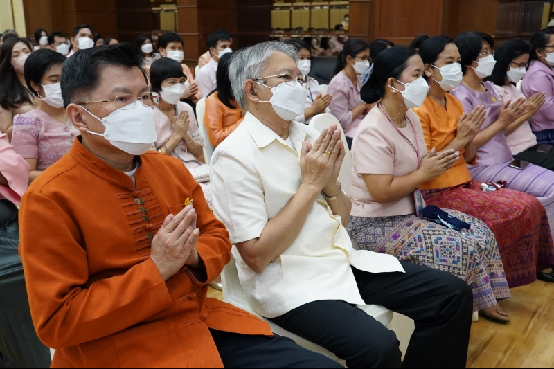 พิธีเจริญพระพุทธมนต์เพื่อความเป็นสิริมงคล เนื่องในโอกาสปีใหม่ พุทธศักราช 2566 ณ สำนักงานการตรวจเงินแผ่นดิน