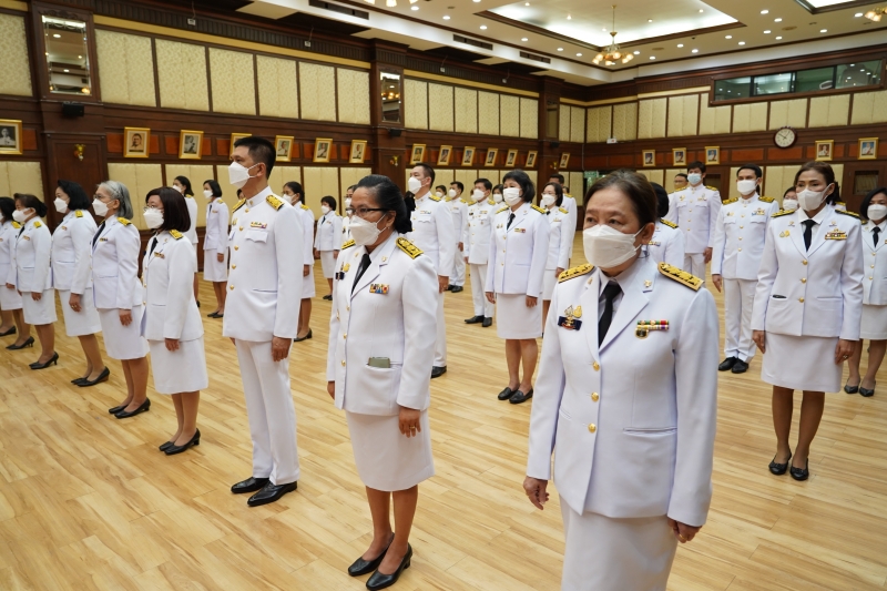 พิธีถวายสัตย์ปฏิญาณเพื่อเป็นข้าราชการที่ดีและพลังของแผ่นดิน ประจำปี 2565 ณ สำนักงานการตรวจเงินแผ่นดิน