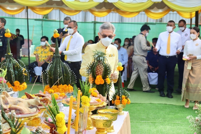 พิธีวางศิลาฤกษ์อาคารสำนักงานและอาคารชุดพักอาศัย สำนักตรวจเงินแผ่นดินจังหวัดปราจีนบุรี