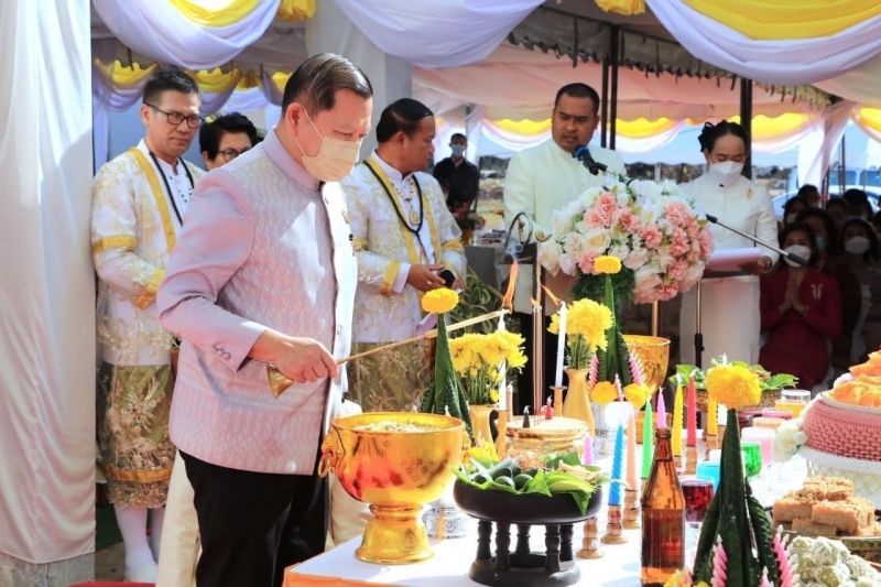 พิธีวางศิลาฤกษ์อาคารสำนักงานและอาคารชุดพักอาศัย สำนักตรวจเงินแผ่นดินจังหวัดร้อยเอ็ด