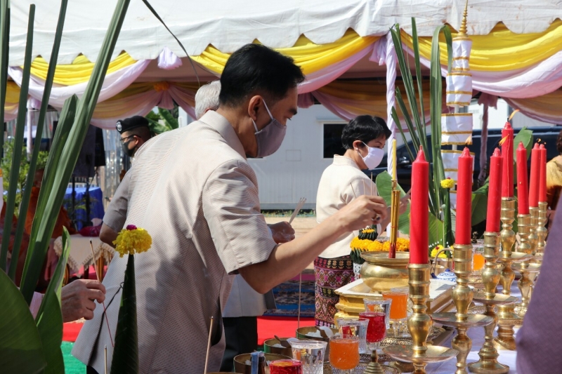 พิธีวางศิลาฤกษ์อาคารที่ทำการและอาคารชุดพักอาศัย สำนักตรวจเงินแผ่นดินจังหวัดนครนายก