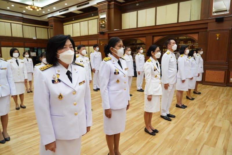 พิธีถวายสัตย์ปฏิญาณเพื่อเป็นข้าราชการที่ดีและพลังของแผ่นดิน ประจำปี 2565 ณ สำนักงานการตรวจเงินแผ่นดิน