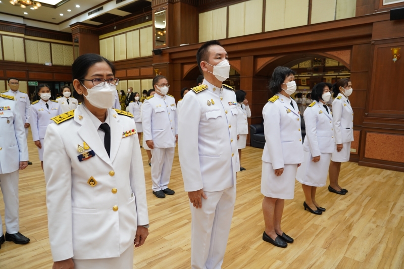 พิธีถวายสัตย์ปฏิญาณเพื่อเป็นข้าราชการที่ดีและพลังของแผ่นดิน ประจำปี 2565 ณ สำนักงานการตรวจเงินแผ่นดิน