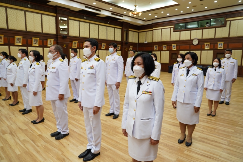 พิธีถวายสัตย์ปฏิญาณเพื่อเป็นข้าราชการที่ดีและพลังของแผ่นดิน ประจำปี 2565 ณ สำนักงานการตรวจเงินแผ่นดิน