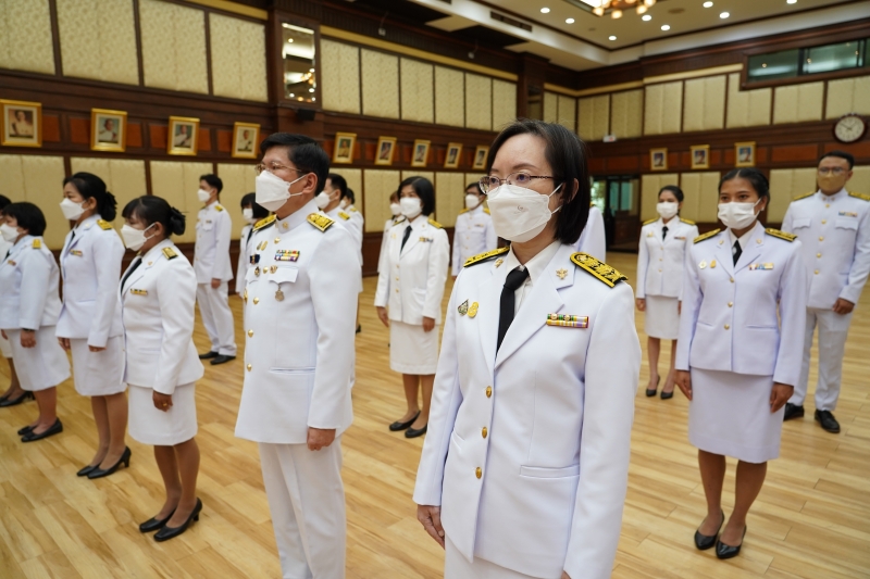 พิธีถวายสัตย์ปฏิญาณเพื่อเป็นข้าราชการที่ดีและพลังของแผ่นดิน ประจำปี 2565 ณ สำนักงานการตรวจเงินแผ่นดิน