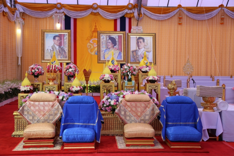 เจริญพระพุทธมนต์ในพิธีบำเพ็ญพระราชกุศล 12 สิงหาคม 2561