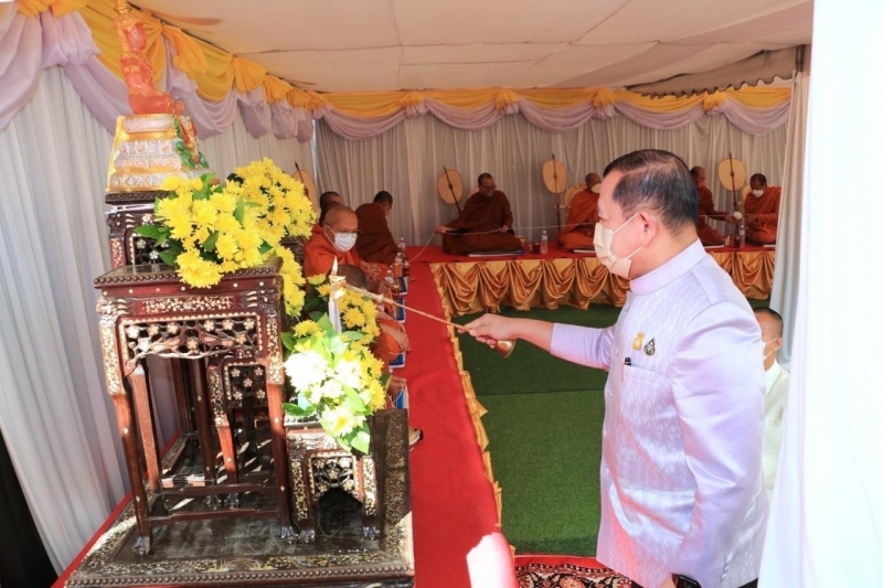 พิธีวางศิลาฤกษ์อาคารสำนักงานและอาคารชุดพักอาศัย สำนักตรวจเงินแผ่นดินจังหวัดร้อยเอ็ด