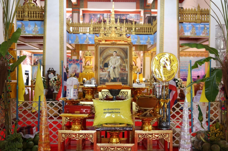 พิธีเจริญพระพุทธมนต์สมโภชผ้าพระกฐินพระราชทาน ประจำปี 2562 โดย สำนักงานการตรวจเงินแผ่นดิน ณ วัดหนองแวง พระอารามหลวง ตำบลในเมือง