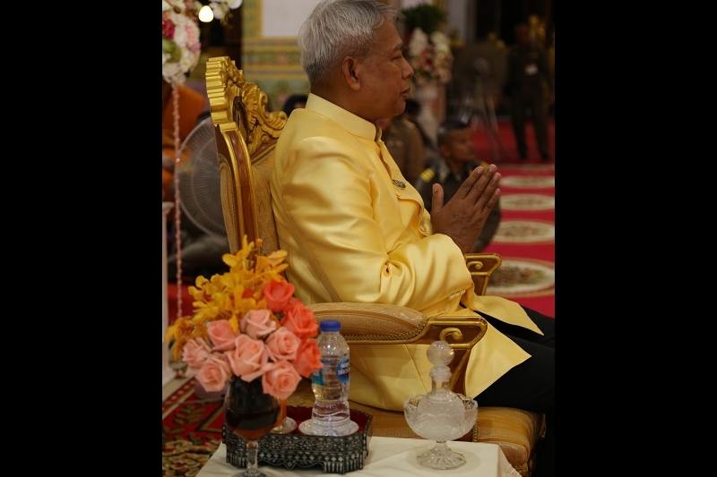 พิธีเจริญพระพุทธมนต์สมโภชผ้าพระกฐินพระราชทาน ประจำปี 2562 โดย สำนักงานการตรวจเงินแผ่นดิน ณ วัดหนองแวง พระอารามหลวง ตำบลในเมือง