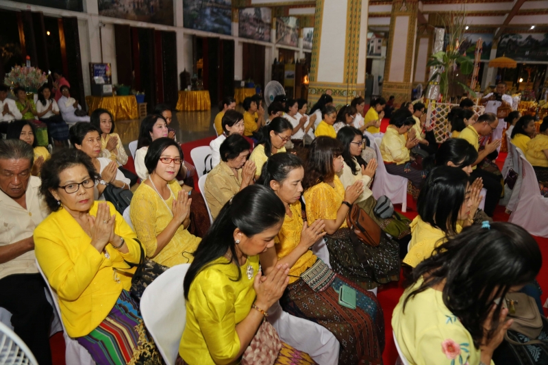 พิธีเจริญพระพุทธมนต์สมโภชผ้าพระกฐินพระราชทาน ประจำปี 2562 โดย สำนักงานการตรวจเงินแผ่นดิน ณ วัดหนองแวง พระอารามหลวง ตำบลในเมือง