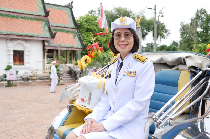 พิธีเจริญพระพุทธมนต์สมโภชผ้าพระกฐินพระราชทาน ประจำปี 2562 โดย สำนักงานการตรวจเงินแผ่นดิน ณ วัดหนองแวง พระอารามหลวง ตำบลในเมือง