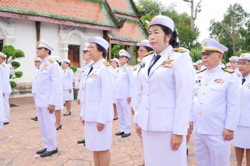 พิธีเจริญพระพุทธมนต์สมโภชผ้าพระกฐินพระราชทาน ประจำปี 2562 โดย สำนักงานการตรวจเงินแผ่นดิน ณ วัดหนองแวง พระอารามหลวง ตำบลในเมือง