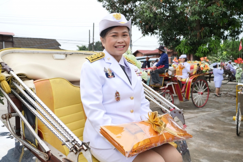 พิธีเจริญพระพุทธมนต์สมโภชผ้าพระกฐินพระราชทาน ประจำปี 2562 โดย สำนักงานการตรวจเงินแผ่นดิน ณ วัดหนองแวง พระอารามหลวง ตำบลในเมือง