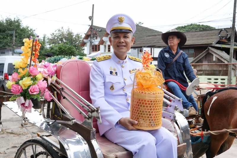 พิธีเจริญพระพุทธมนต์สมโภชผ้าพระกฐินพระราชทาน ประจำปี 2562 โดย สำนักงานการตรวจเงินแผ่นดิน ณ วัดหนองแวง พระอารามหลวง ตำบลในเมือง