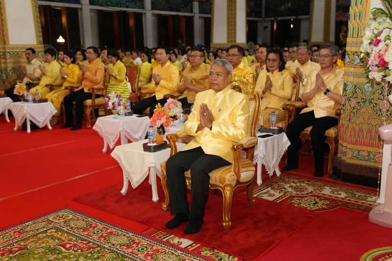 พิธีเจริญพระพุทธมนต์สมโภชผ้าพระกฐินพระราชทาน ประจำปี 2562 โดย สำนักงานการตรวจเงินแผ่นดิน ณ วัดหนองแวง พระอารามหลวง ตำบลในเมือง