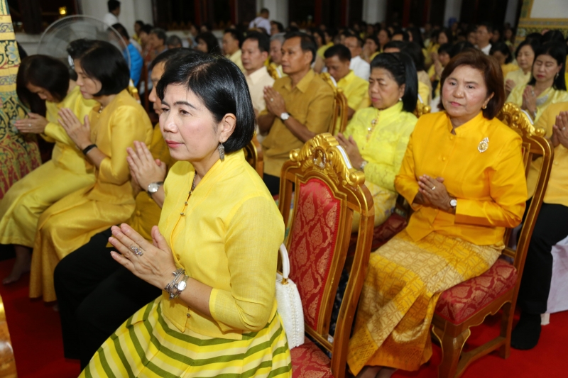 พิธีเจริญพระพุทธมนต์สมโภชผ้าพระกฐินพระราชทาน ประจำปี 2562 โดย สำนักงานการตรวจเงินแผ่นดิน ณ วัดหนองแวง พระอารามหลวง ตำบลในเมือง