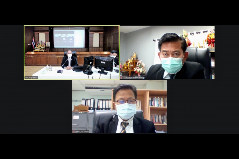 การประชุมผู้ตรวจเงินแผ่นดิน ครั้งที่ 3/2565 ผ่านระบบออนไลน์ ณ ห้องดำริอิศรานุวรรต สำนักงานการตรวจเงินแผ่นดิน