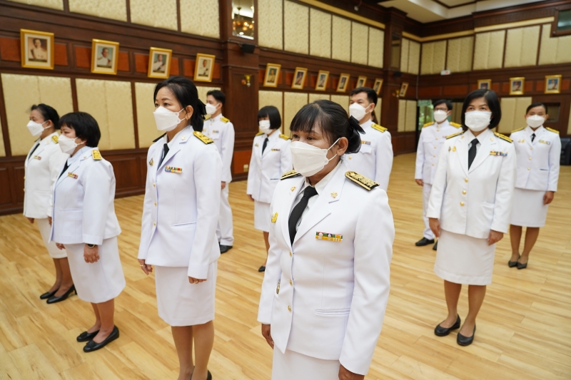 พิธีถวายสัตย์ปฏิญาณเพื่อเป็นข้าราชการที่ดีและพลังของแผ่นดิน ประจำปี 2565 ณ สำนักงานการตรวจเงินแผ่นดิน