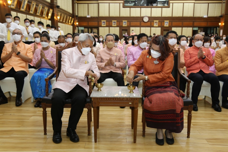 พิธีเจริญพระพุทธมนต์เพื่อความเป็นสิริมงคล เนื่องในโอกาสปีใหม่ พุทธศักราช 2566 ณ สำนักงานการตรวจเงินแผ่นดิน