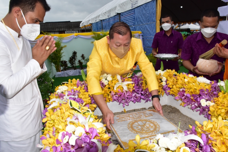 พิธีวางศิลาฤกษ์อาคารที่ทำการสำนักตรวจเงินแผ่นดินจังหวัดพัทลุง