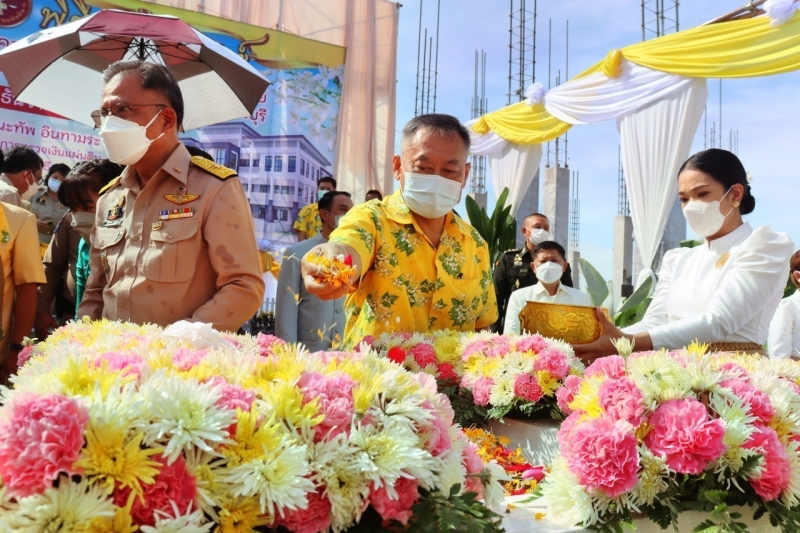 พิธีวางศิลาฤกษ์อาคารสำนักงานและอาคารชุดพักอาศัย สำนักตรวจเงินแผ่นดินจังหวัดปราจีนบุรี