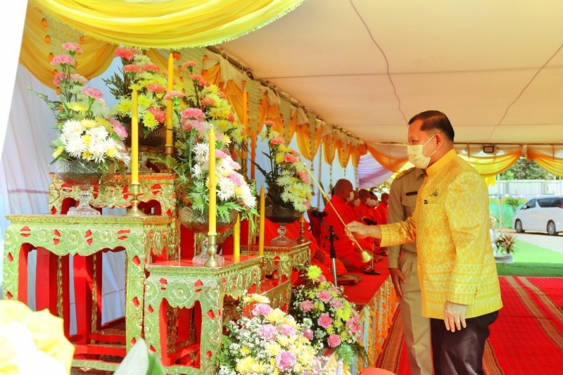 พิธีวางศิลาฤกษ์อาคารสำนักงานและอาคารชุดพักอาศัย สำนักตรวจเงินแผ่นดินจังหวัดปราจีนบุรี