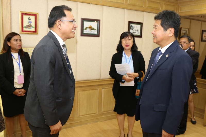 ปปตง.ผตง.ให้การต้อนรับการเข้าเยี่ยมคารวะคณะผู้แทนมหาวิทยาลัยตรวจสอบหนานจิง