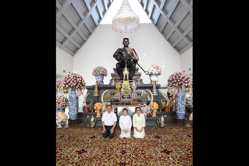 พิธีบวงสรวงดวงพระวิญญาณสมเด็จพระนเรศวรมหาราช ณ บริเวณวิหารสมเด็จพระนเรศวร วัดใหญ่ชัยมงคล จังหวัดพระนครศรีอยุธยา