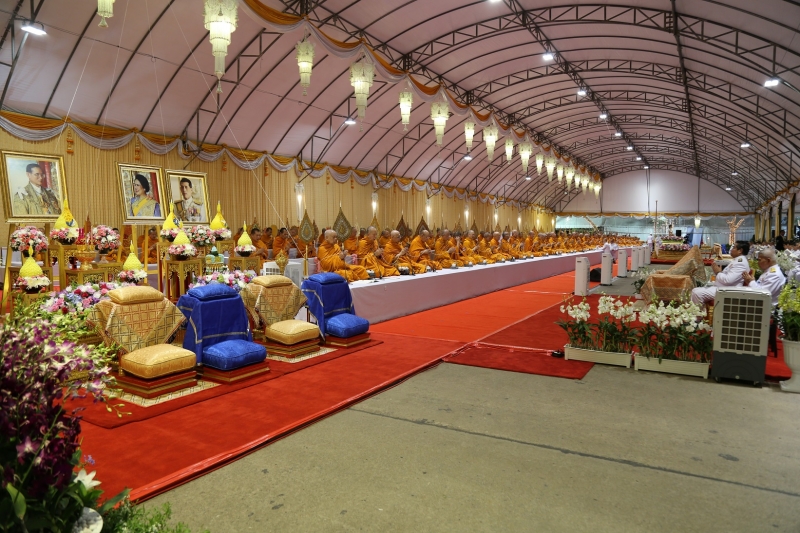 เจริญพระพุทธมนต์ในพิธีบำเพ็ญพระราชกุศล 12 สิงหาคม 2561