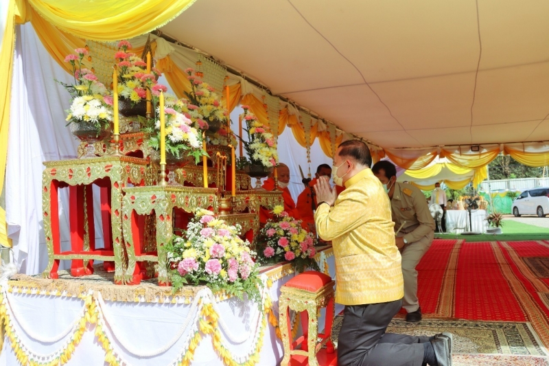 พิธีวางศิลาฤกษ์อาคารสำนักงานและอาคารชุดพักอาศัย สำนักตรวจเงินแผ่นดินจังหวัดปราจีนบุรี