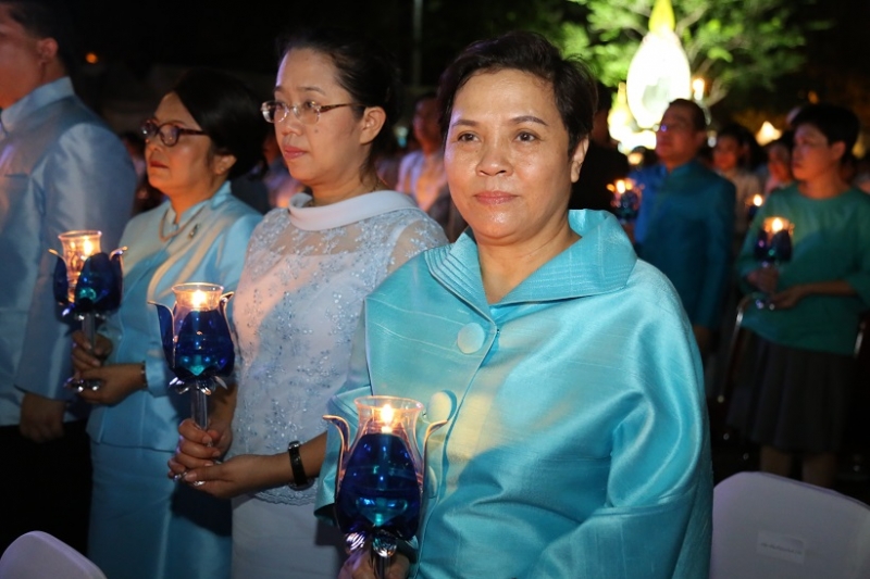 พิธีจุดเทียนชัยถวายพระพรในวันแม่ 12 สิงหาคม 2560