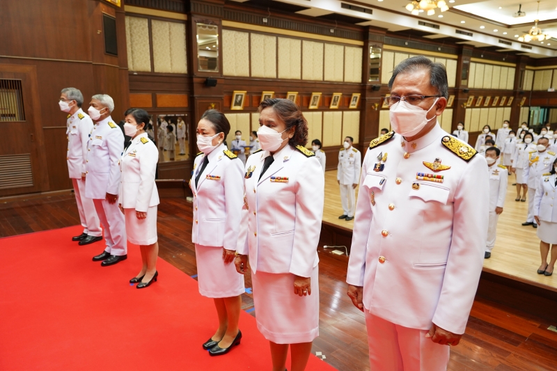 พิธีถวายสัตย์ปฏิญาณเพื่อเป็นข้าราชการที่ดีและพลังของแผ่นดิน ประจำปี 2565 ณ สำนักงานการตรวจเงินแผ่นดิน