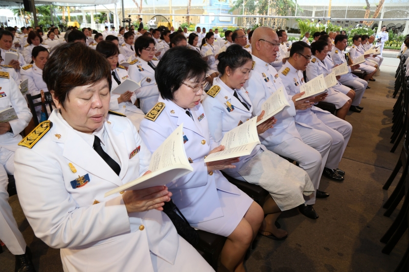 เจริญพระพุทธมนต์ในพิธีบำเพ็ญพระราชกุศล 12 สิงหาคม 2561