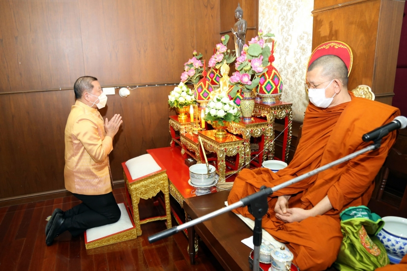 พิธีเจริญพระพุทธมนต์เพื่อความเป็นสวัสดิมงคล เนื่องในเทศกาลขึ้นปีใหม่ไทย (วันสงกรานต์) พุทธศักราช 2564