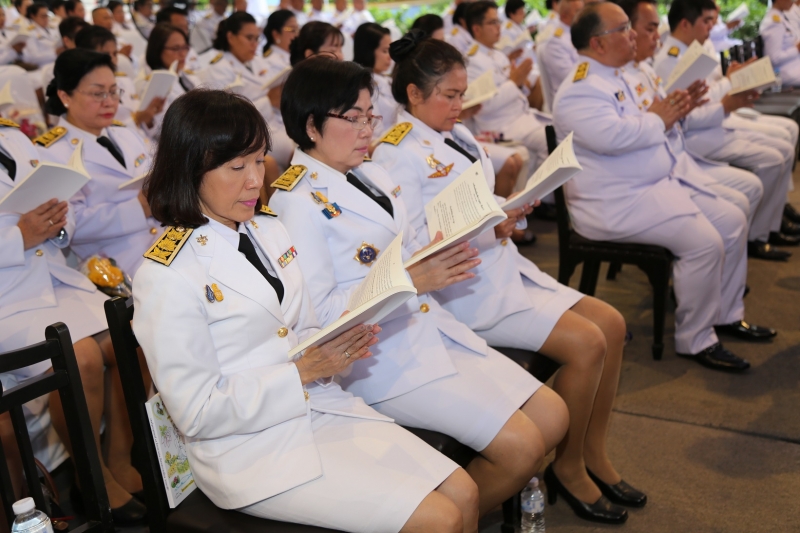 เจริญพระพุทธมนต์ในพิธีบำเพ็ญพระราชกุศล 12 สิงหาคม 2561
