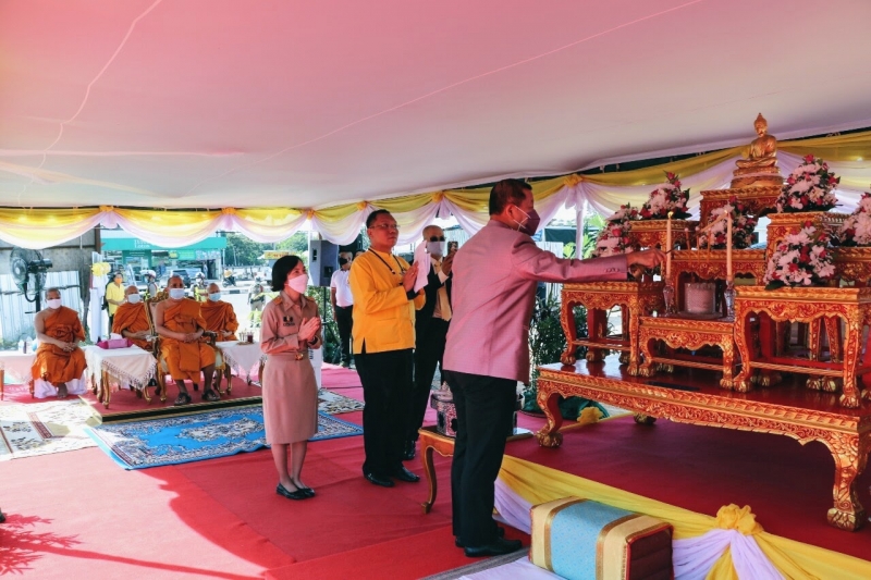 พิธีวางศิลาฤกษ์อาคารที่ทำการและอาคารชุดพักอาศัย สำนักตรวจเงินแผ่นดินจังหวัดนครนายก