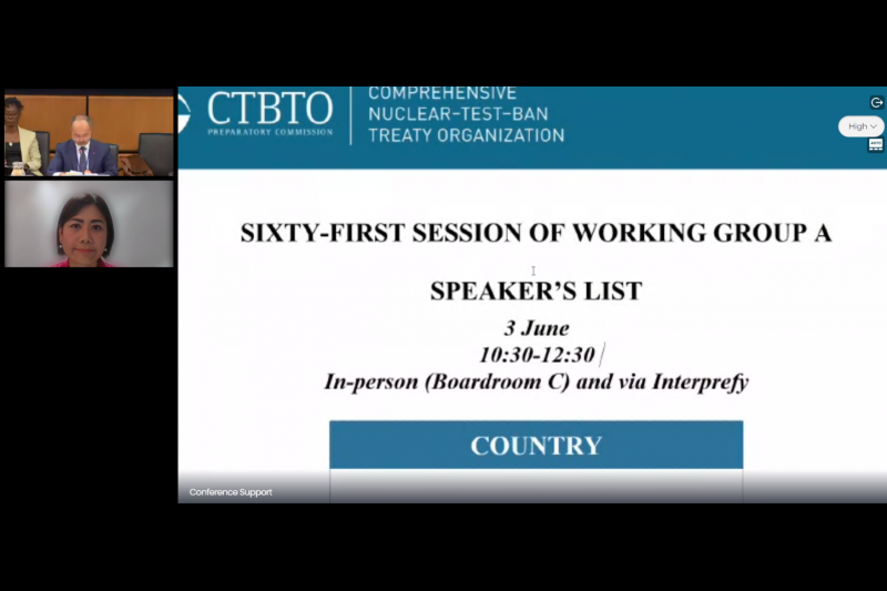 การประชุม Working Group A ขององค์การสนธิสัญญาว่าด้วยการห้ามทดลองนิวเคลียร์โดยสมบูรณ์