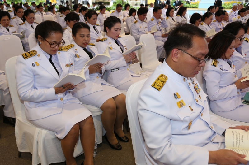 เจริญพระพุทธมนต์ในพิธีบำเพ็ญพระราชกุศล 12 สิงหาคม 2561