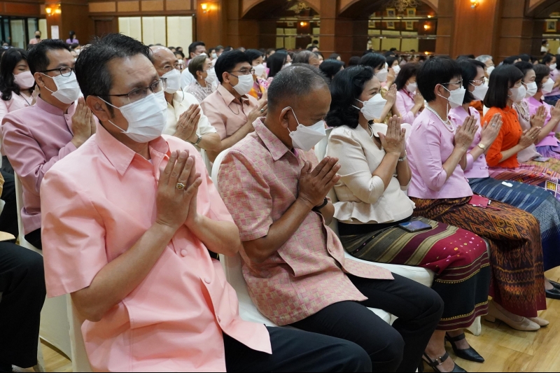 พิธีเจริญพระพุทธมนต์เพื่อความเป็นสิริมงคล เนื่องในโอกาสปีใหม่ พุทธศักราช 2566 ณ สำนักงานการตรวจเงินแผ่นดิน