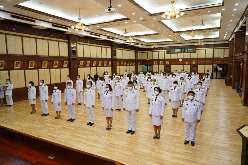 พิธีถวายสัตย์ปฏิญาณเพื่อเป็นข้าราชการที่ดีและพลังของแผ่นดิน ประจำปี 2565 ณ สำนักงานการตรวจเงินแผ่นดิน