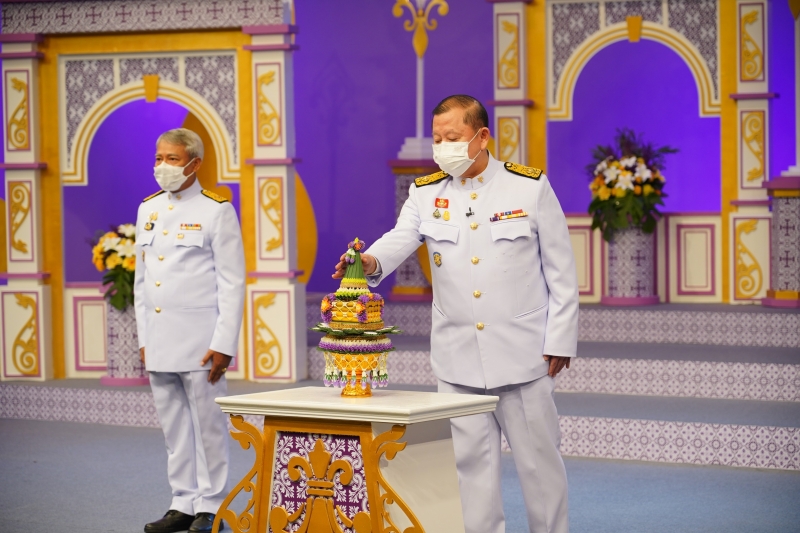 บันทึกเทปถวายพระพรสมเด็จพระนางเจ้าฯพระบรมราชินี ณ ห้องบันทึกเทป สถานีวิทยุโทรทัศน์แห่งประเทศไทย กรมประชาสัมพันธ์ (ช่อง 11)