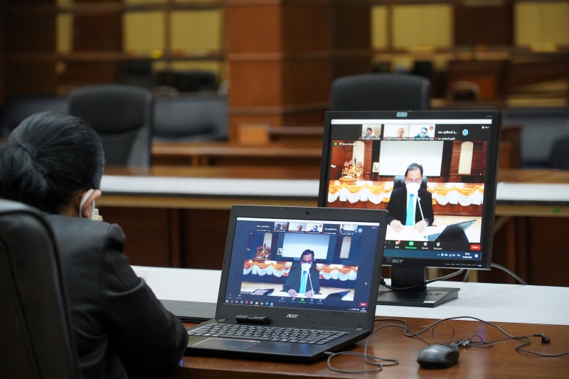 การประชุมคณะข้าราชการระดับผู้บริหาร ครั้งที่ 2/2564 ผ่านระบบออนไลน์ (Online) แบบถ่ายทอดสด (Live) ณ ห้องดำริอิศรานุวรรต สำนักงานก