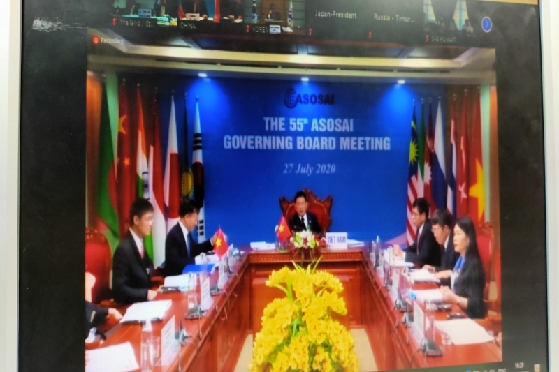 การประชุมคณะมนตรีขององค์การสถาบันการตรวจสอบสูงสุดแห่งเอเชีย ครั้งที่ 55 แบบออนไลน์  (The 55th Virtual Governing Board Meeting)