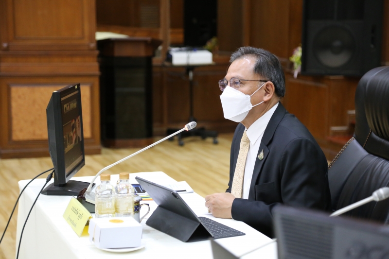 การประชุมผู้ตรวจเงินแผ่นดิน ครั้งที่ 2/2565 ผ่านระบบออนไลน์ ณ ห้องดำริอิศรานุวรรต สำนักงานการตรวจเงินแผ่นดิน