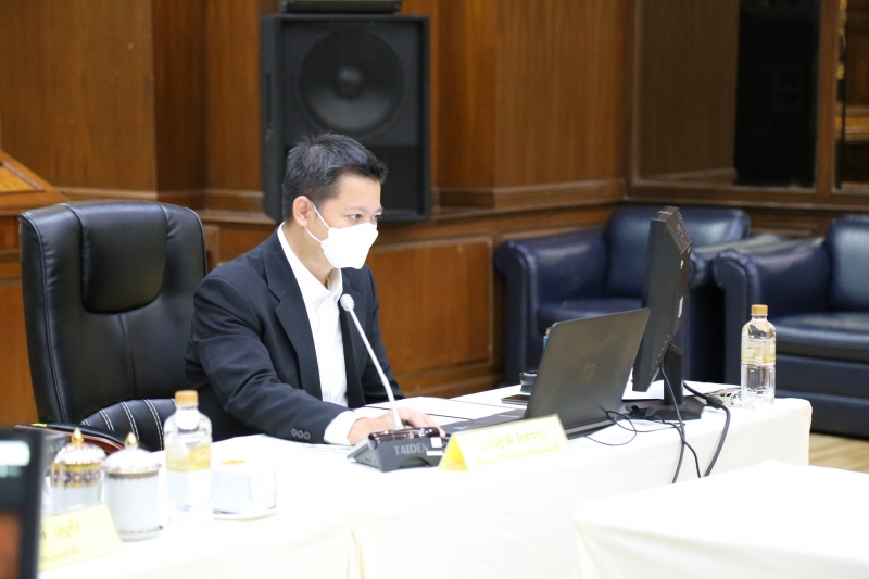 การประชุมคณะข้าราชการระดับผู้บริหาร ครั้งที่ 3/2565  ผ่านระบบออนไลน์ ณ ห้องดำริอิศรานุวรรต สำนักงานการตรวจเงินแผ่นดิน