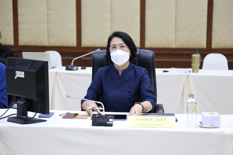 การประชุมคณะข้าราชการระดับผู้บริหาร ครั้งที่ 3/2565  ผ่านระบบออนไลน์ ณ ห้องดำริอิศรานุวรรต สำนักงานการตรวจเงินแผ่นดิน